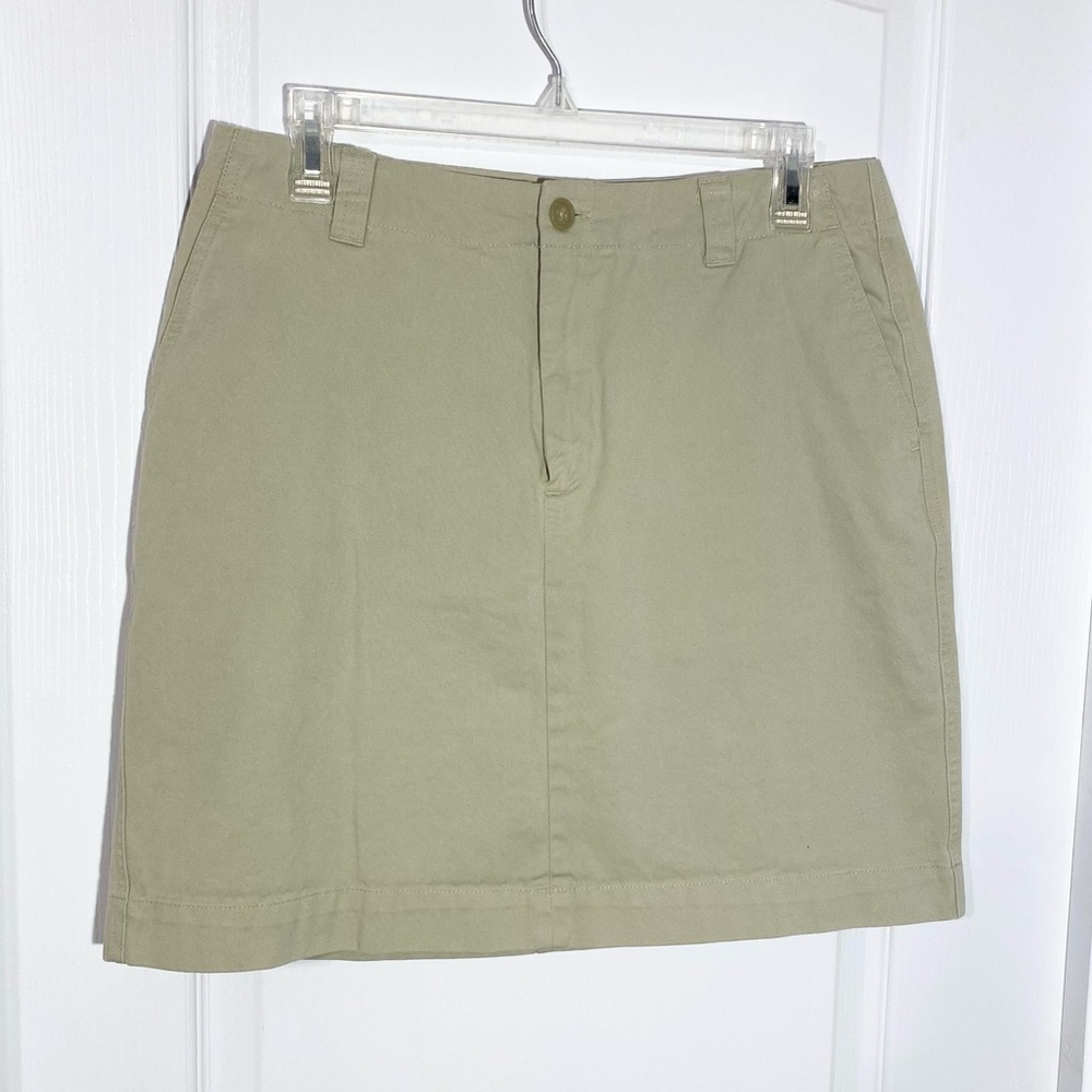 VTG 90s GAP Clean Cut Cotton Mini Skirt Khaki Size 10